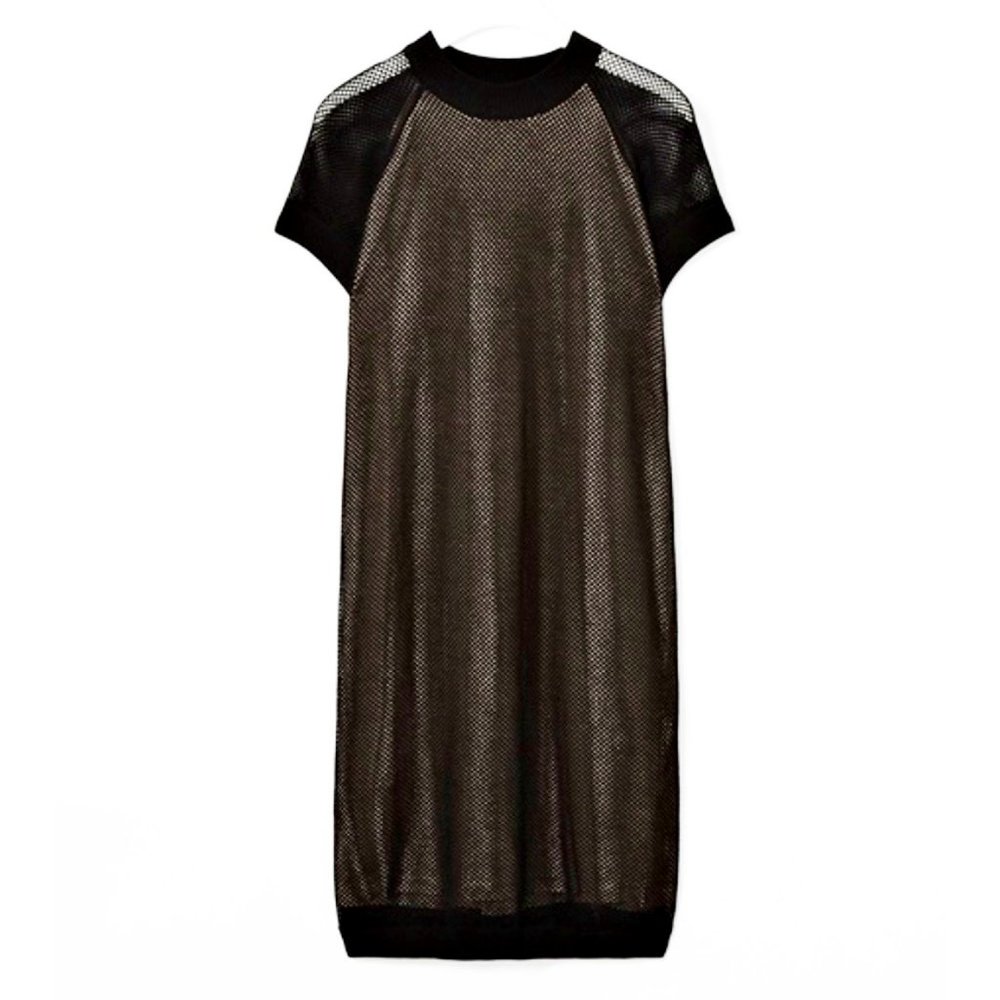 COS Dress - Black Net Mesh over Nude Base